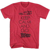 Back To The Future - Keep Calm - Short Sleeve - Heather - Adult - T-Shirt