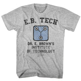 Back To The Future - EB Tech - American Classics - Heather Gray Adult Short Sleeve T-Shirt