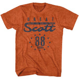 Back To The Future - Scott 88 - American Classics - Heather Orange Adult Short Sleeve T-Shirt