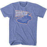 Back To The Future - Blue & Orange - Short Sleeve - Heather - Adult - T-Shirt