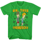 Beavis And Butthead - This Shamrocks - American Classics - Solid Green Adult Short Sleeve T-Shirt