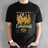 Back To Back Iowa Hawkeyes Champions Signature 2024 T-Shirts