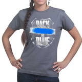 Ladies Back The Blue T-shirt Style001