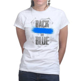 Ladies Back The Blue T-shirt Style001