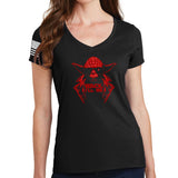 Ladies Back I'll Be V-Neck T-shirt Style001