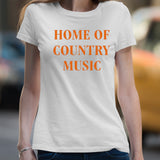 Bailey Zimmerman wearing home of country music shirt