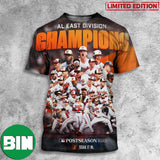 Baltimore Orioles Beats Of The East AL East Division Champions Postseason 2023 3D T-Shirts