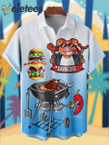 Barbecue Cuisine Pig Cooker Breathable Hawaiian Shirt