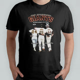 Barry Bonds, Willie Mays And Willie Mccovey San Francisco Giants Greatest Players Of All Time Signatures Shirt
