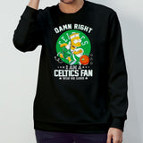Bart Simpson Damn Right I Am A Boston Celtics Fan Win Or Lose Shirt