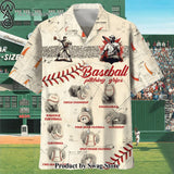 Baseball Pitching Grips Relaxed Fit Hawaiian Shirt