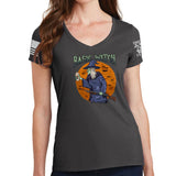 Ladies Basic Witch V-Neck T-shirt Style001