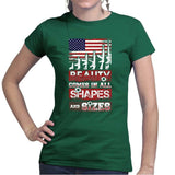 Beauty Comes In All Shapes And Sizes (Rifles) Ladies T-shirt Style001