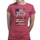 Beauty Comes In All Shapes And Sizes (Rifles) Ladies T-shirt Style001