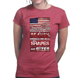 Beauty Comes in All Shapes and Sizes Bullets Ladies T-shirt