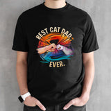 Best Cat Dad Ever Cat Paw Hightfight 2024 T-shirt