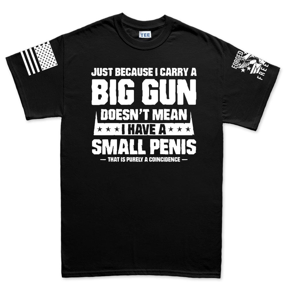 Mens TYM Big Gun Small Penis T-shirt Style001