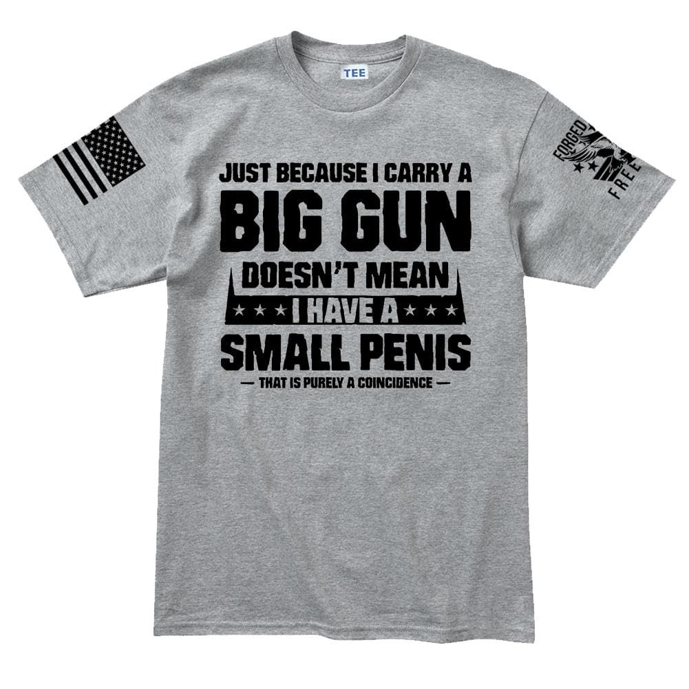 Mens TYM Big Gun Small Penis T-shirt Style001