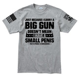 Mens TYM Big Gun Small Penis T-shirt Style001