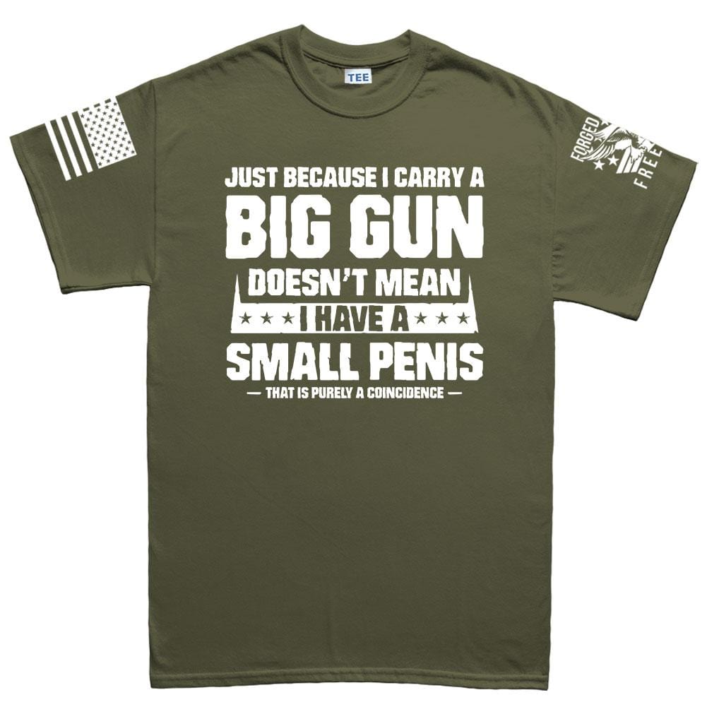 Mens TYM Big Gun Small Penis T-shirt Style001