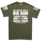 Mens TYM Big Gun Small Penis T-shirt Style001