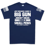 Mens TYM Big Gun Small Penis T-shirt Style001