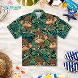 Bigfoot Hot Dog Tropical Hawaiian Shirt