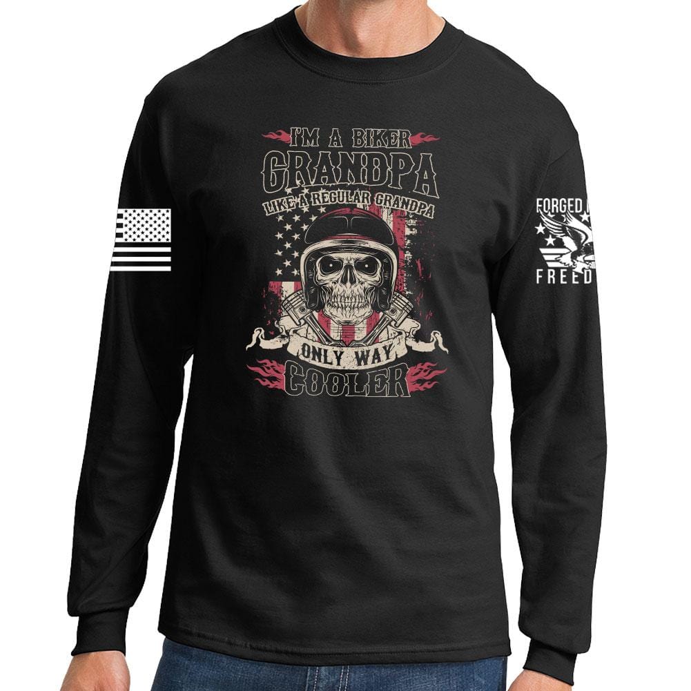 Biker Grandpa Long Sleeve T-shirt Style001