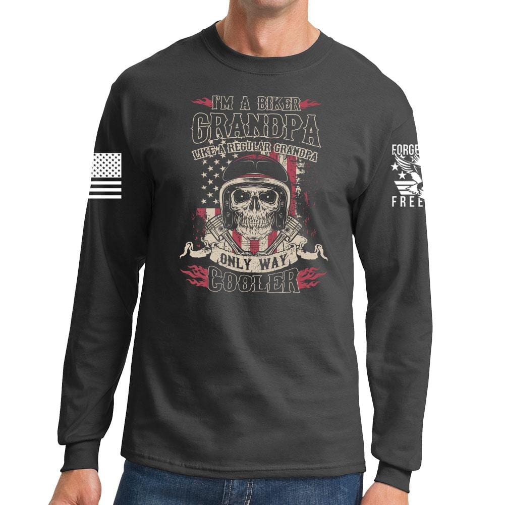 Biker Grandpa Long Sleeve T-shirt Style001