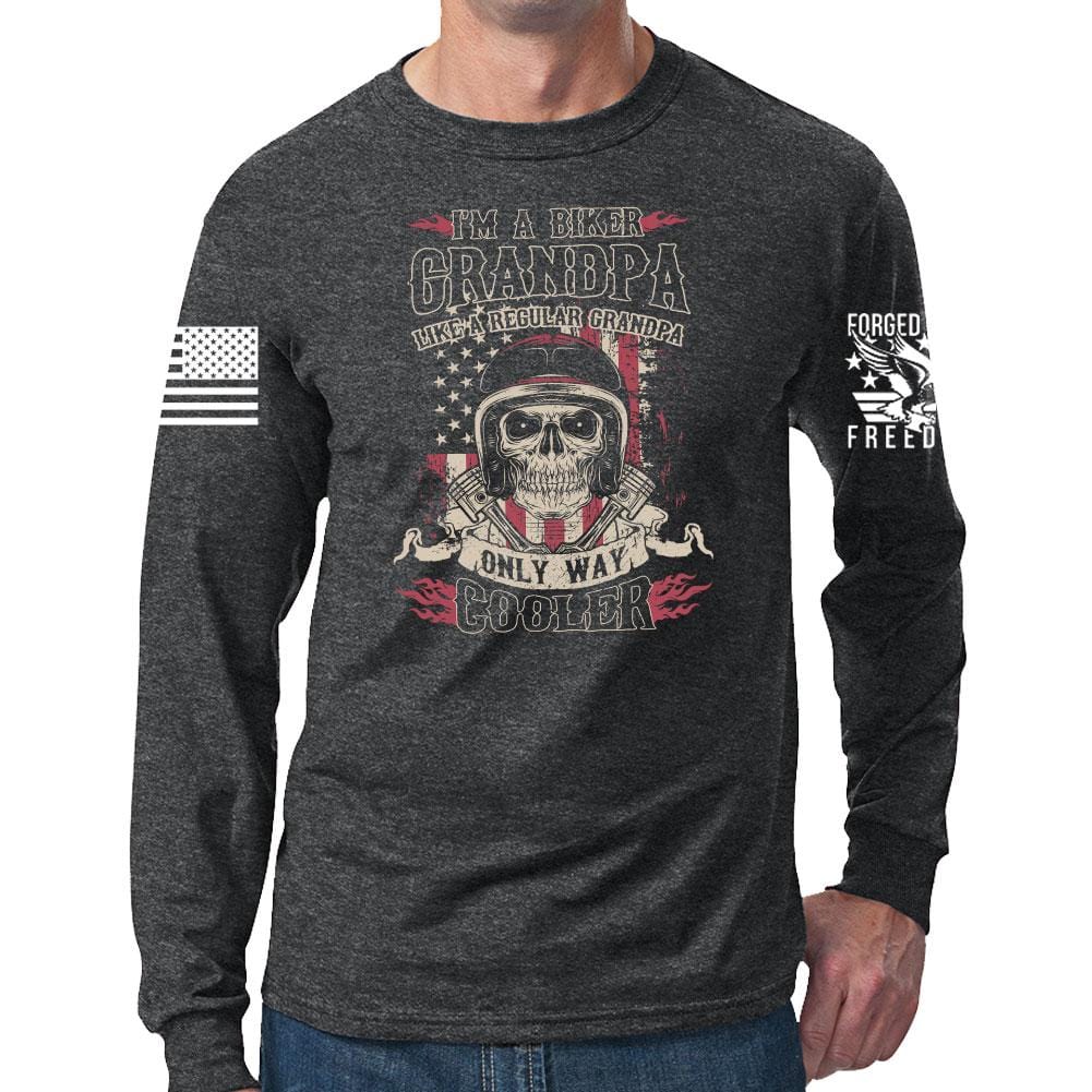 Biker Grandpa Long Sleeve T-shirt Style001