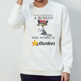 Black Cat Never Underestimate A Woman Who Works At HARDEEâ€™S Shirt