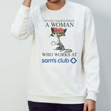 Black Cat Never Underestimate A Woman Who Works At SAMâ€™S CLUB Shirt