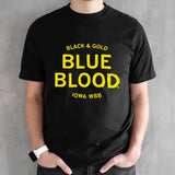 Black and Gold Blue Blood Iowa WBB shirts