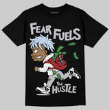 Black Metallic Reimagined 5s DopeSkill T-Shirt Fear Fuels The Hustle Graphic