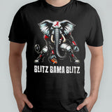 Blitz Bama Blitz Alabama Muscular Elephant Mascot T-shirt