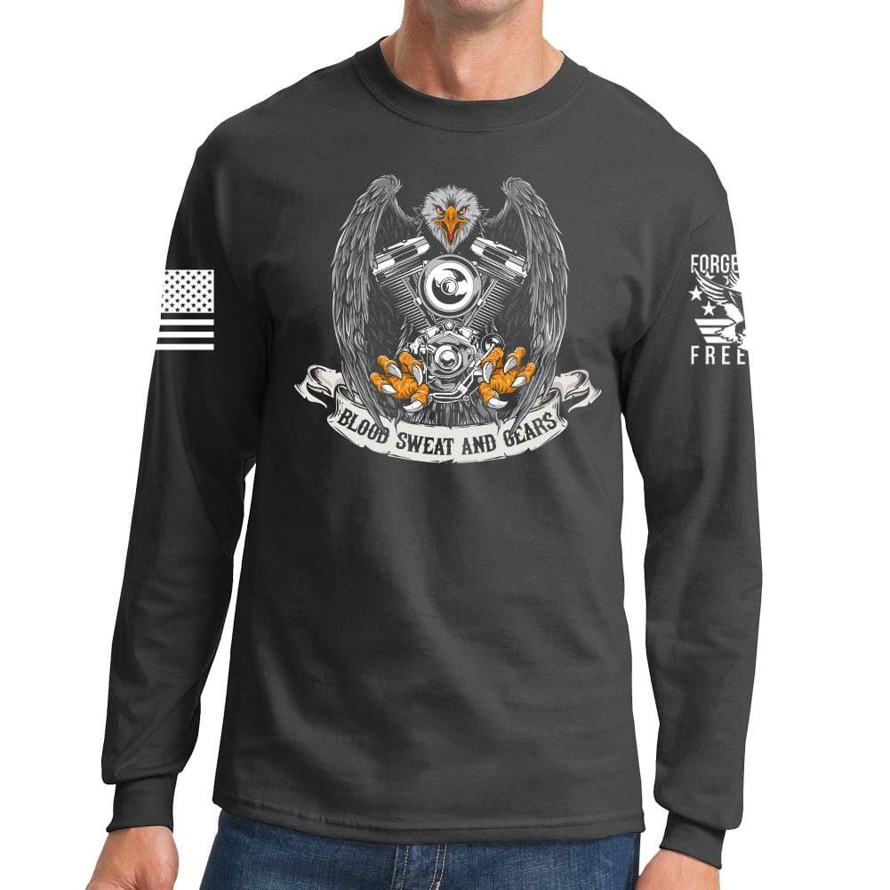 Blood Sweat and Gears Long Sleeve T-shirt Style001