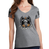 Ladies Blood Sweat and Gears V-Neck T-shirt Style001