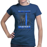 Ladies Blue Lives Matter T-shirt Style001