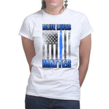 Ladies Blue Lives Matter T-shirt Style001