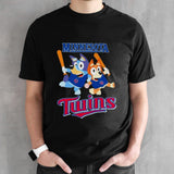 Bluey Minnesota Twins Baseball Shirt