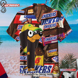 Bluey with Snickers Modern Twist Hawaiian Shirt