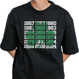 Boston Basketball Champions Dates Shamrock T-Shirt