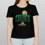 Boston Celtics 2024 NBA Finals Champions Fadeaway Retro Wash Shirt