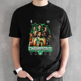 Boston Celtics Basketball Team 2024 Nba Finals Champions Fan Celebrating Signatures T-shirt
