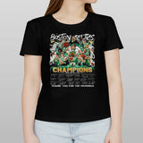 Boston Celtics Basketball Team Thank You For The Memories 2024 Champions Signatures Shirt
