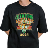 Boston Celtics Champs Cartoon Banner Eighteen 2024  shirt