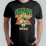 Boston Celtics Champs Cartoon Banner Eighteen 2024  shirt