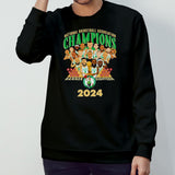 Boston Celtics Champs Cartoon Banner Eighteen 2024  shirt