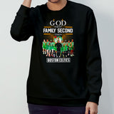 Boston Celtics God First Family Second Then Basketball Fan Shirts