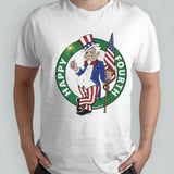 Boston Celtics Happy Fourth Uncle Sam Circle Logo T-Shirt
